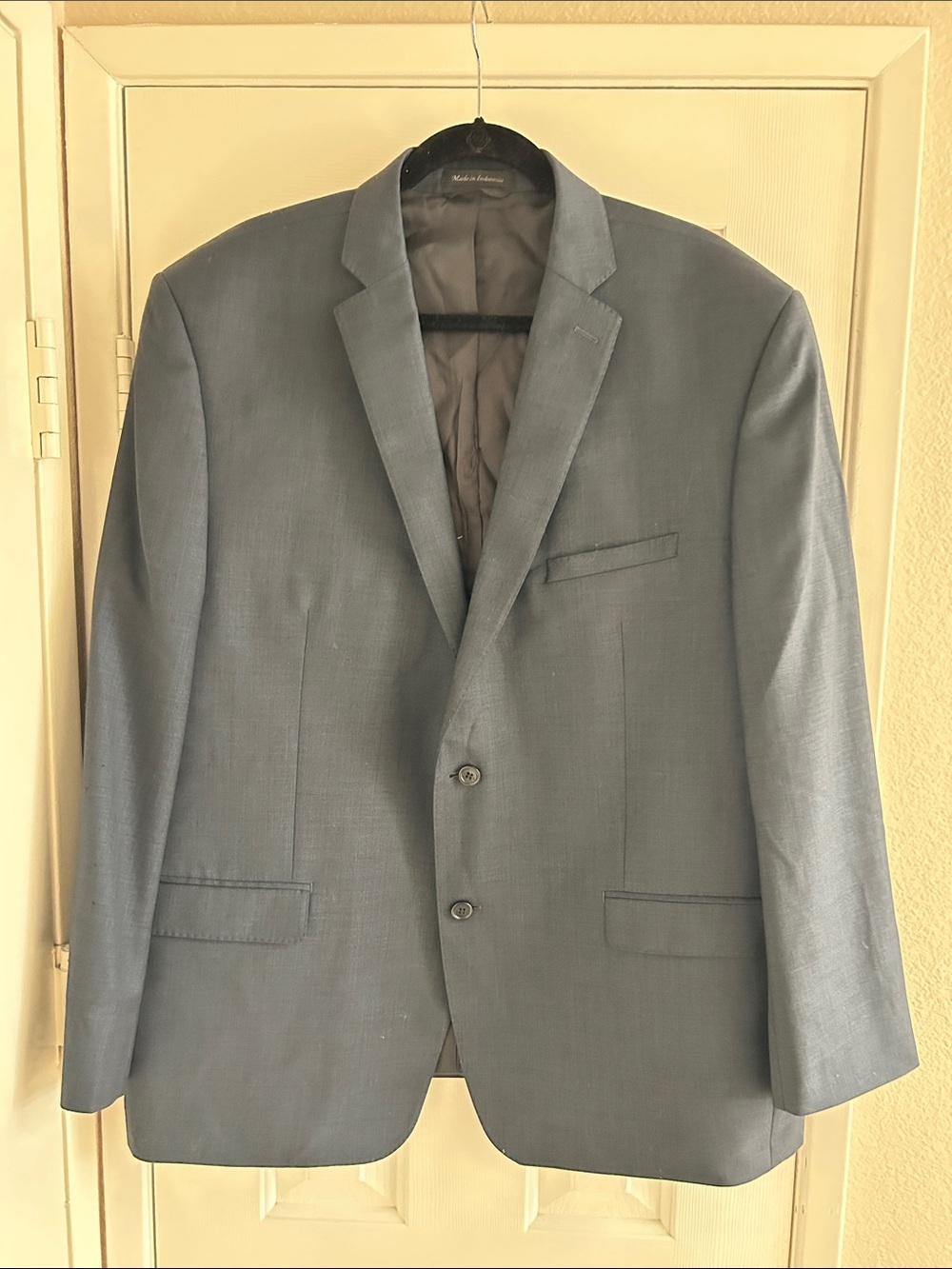 Joseph Abboud 48R Charcoal Gray 100% Wool Sport Coat Blazer Two Button